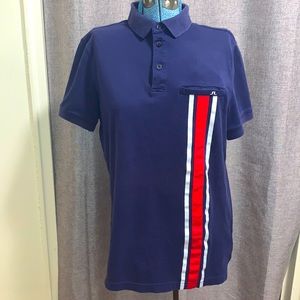 J Lindeberg Graphic Stripe Polo Shirt